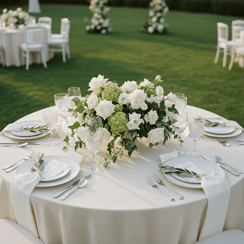 Cão elegantemente preparado durante a celebração com os convidados